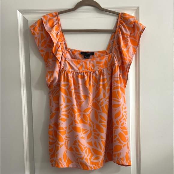 Orange Patterned Women's Top - Picture 1 of 4